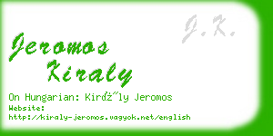 jeromos kiraly business card